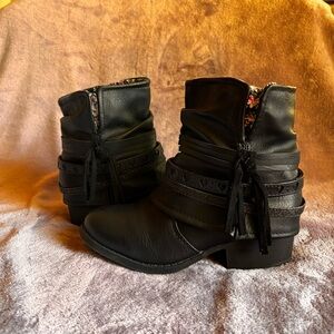 Jellypop Black Kids Boots with Strap Accents